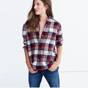 Madewell Flannel Classic Ex-Boyfriend Shirt in Drayton Plaid